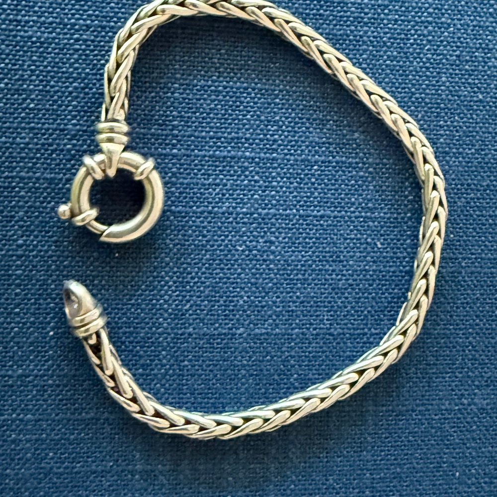 Elegant Silver Braided Bracelet 925